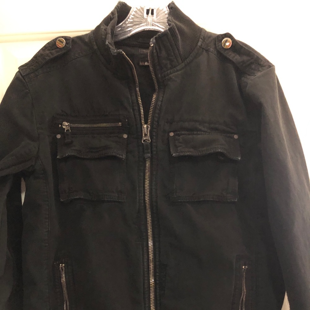 Urban Outfitters Military Distressed Black Jacket size M